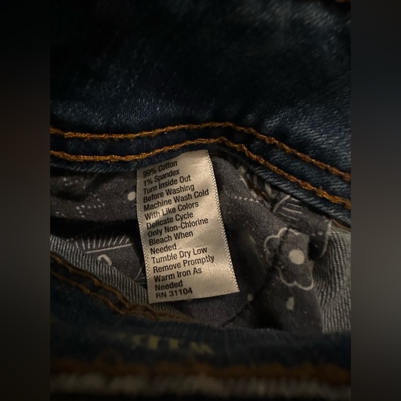 True Craft Wide Leg Flare Cropped Light Wash Jeans - Picture 7 of 7